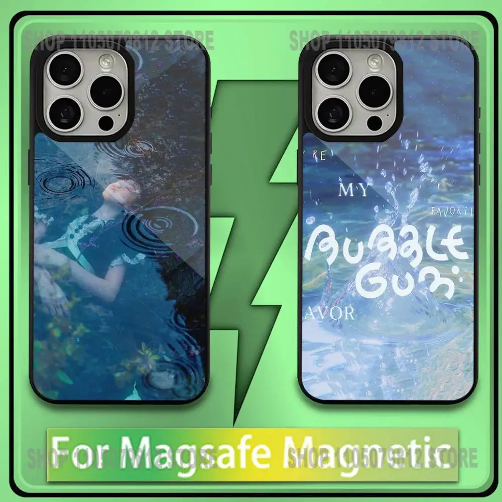 

B-BUBBLE GUM Phone Case For iPhone17,16,15,14,13,12,11,Plus,Pro,Max,Mini Soft Magesafe Magnetic Wireless Charge