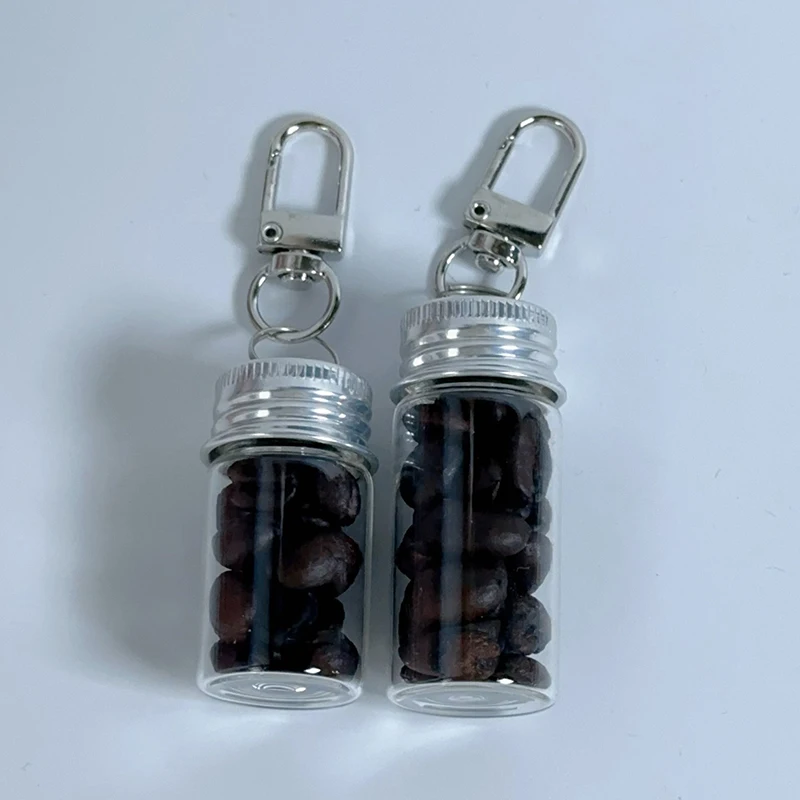 7/10ml Aufbewahrungsflasche mit Liebes-Schlüsselanhänger, transparente Glasflaschen, Aluminiumverschluss, leere Gläser, Flüssigkeitsbehälter, Spender, Deko – Detail 9