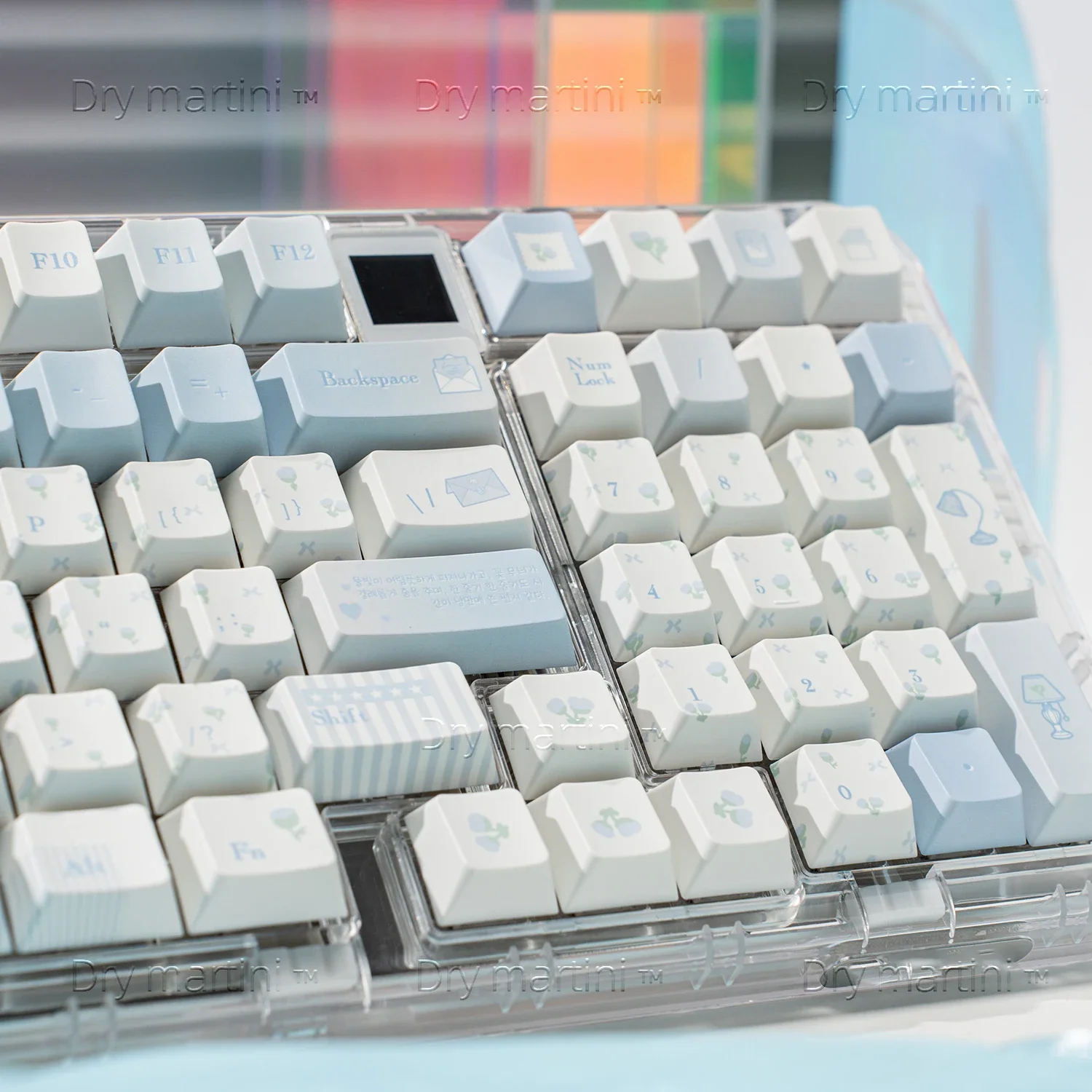

Huayang keycap original five-sided hot sublimation MO simple blue mechanical keyboard cap 61 68 75 87 108, etc