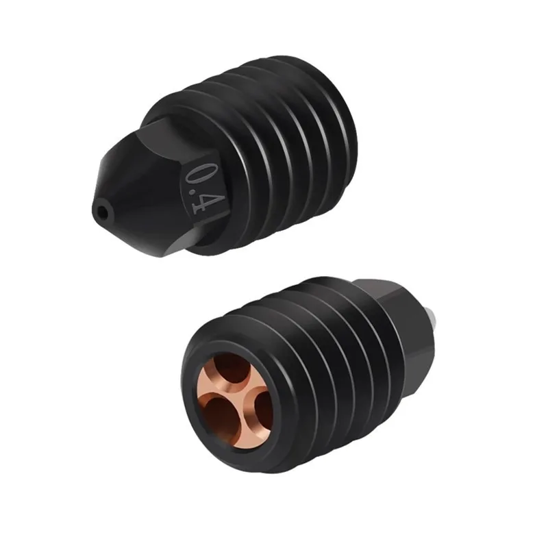 3D printer parts FOR Tuozhu X1P1 hardened steel nozzle CHT three-hole clone nozzle high flow and high temperature resistance 5