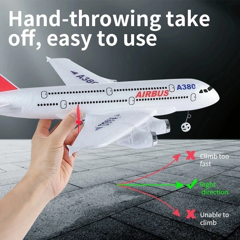 Airbus A380 RC Airplane Boeing 747 RC Plane Remote Control Aircraft 2.4G Fixed Wing Plane Model RC Plane Toys for Children Boys