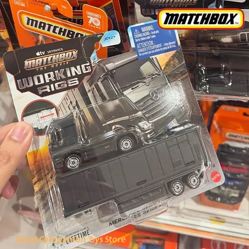 Matchbox JCY27 Serie de Vehículos de Trabajo, Modelo de Coche de Aleación Coleccionable a Escala 1:64 de BENZ, FORD, INTERNATIONAL, Simulación de Vehículos de Ingeniería