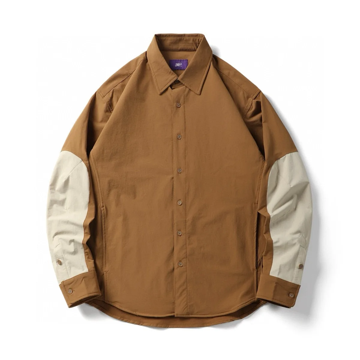 24AW Japanese Outdoor Retro Contrasting Color Patchwork Long Sleeved Shirt with Multiple Pockets Functional Jacket
