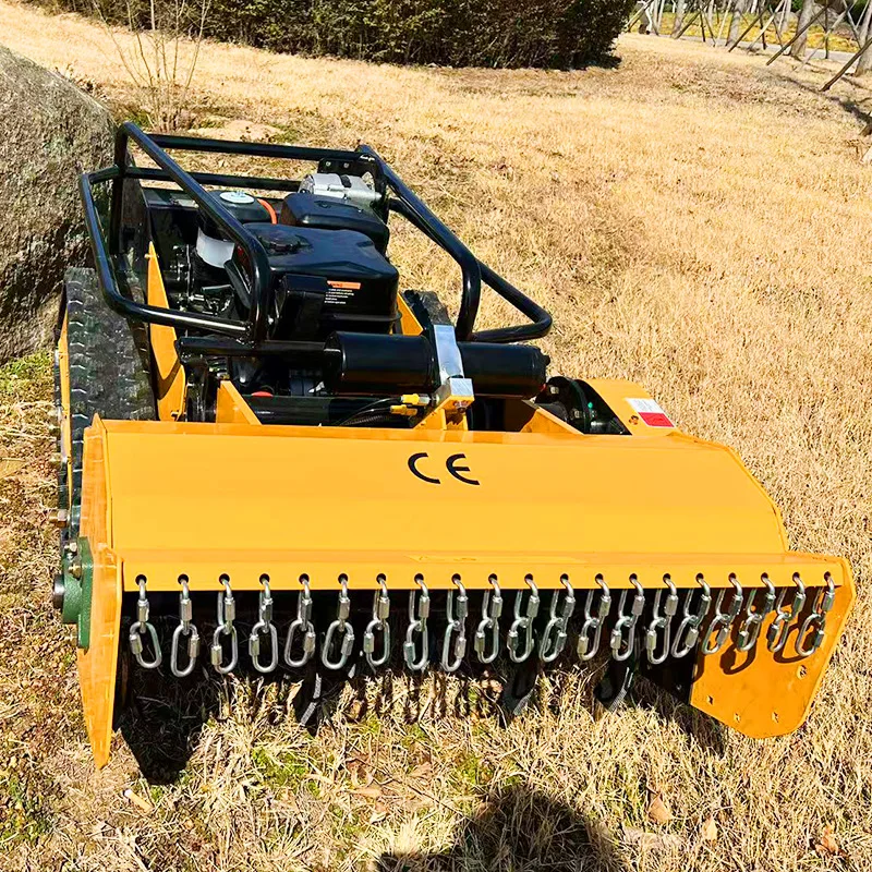 Customised Multifunctional mower customised for all terrains Rubber tracks for agriculture Remote-controlled robot mower