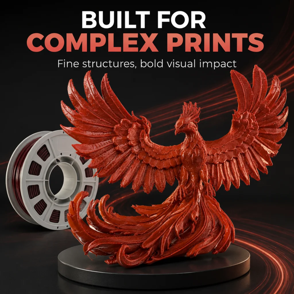 300g Reddish Brown PETG Filament 1.75mm, High Toughness & Durable 3D Printer Filament, Tangle-Free Smooth Extrusion Compact Spool for Functional Parts and DIY Models