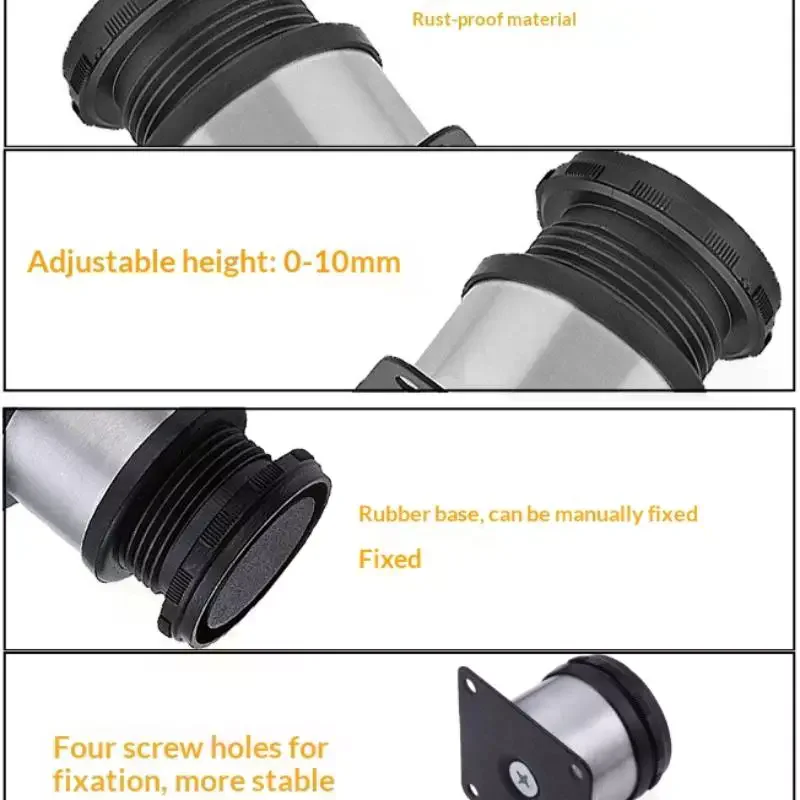 

4PCS Corrosion Resistant Stainless Steel Furniture Legs for Bed Sofa Table and Cabinet