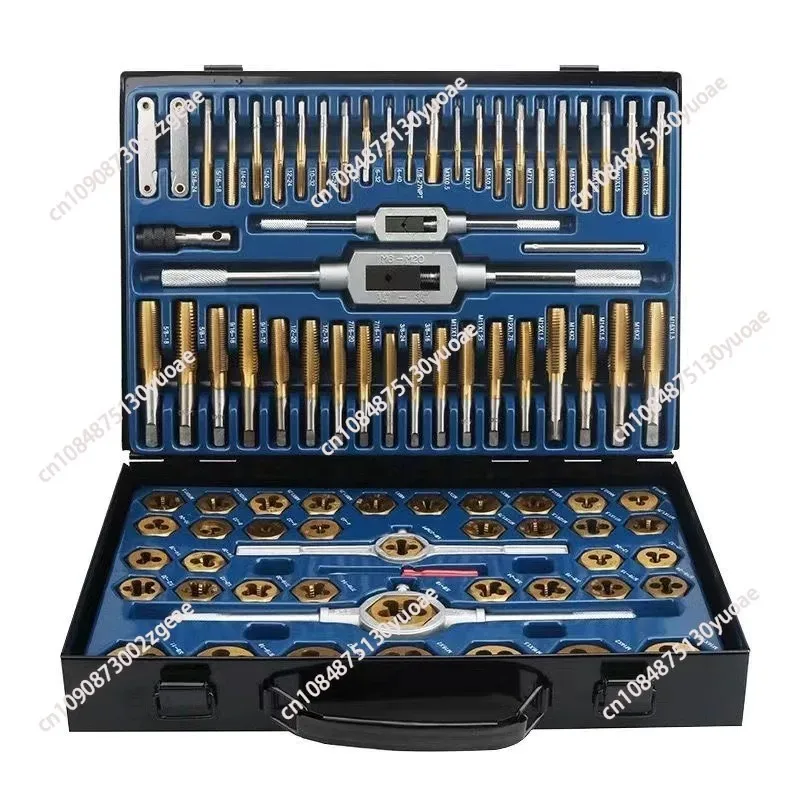 

86 шт., набор матриц из стали подшипника M3-M16, набор инструментов для комбинированной резьбы с метрической резьбой, набор «сделай сам», прочный гаечный ключ, наборы ручных инструментов для нарезания резьбы