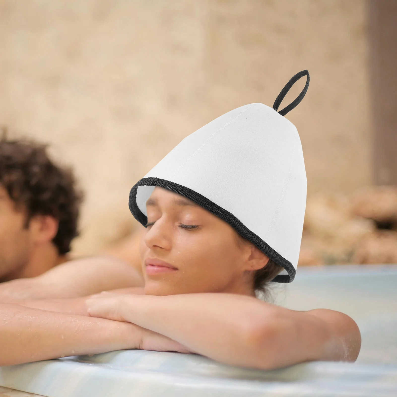 

Comfortable Sauna Hat One Size Fits Most Women Felt Bath Hat for Shower Steaming Sauna Lightweight Headwear Accessory