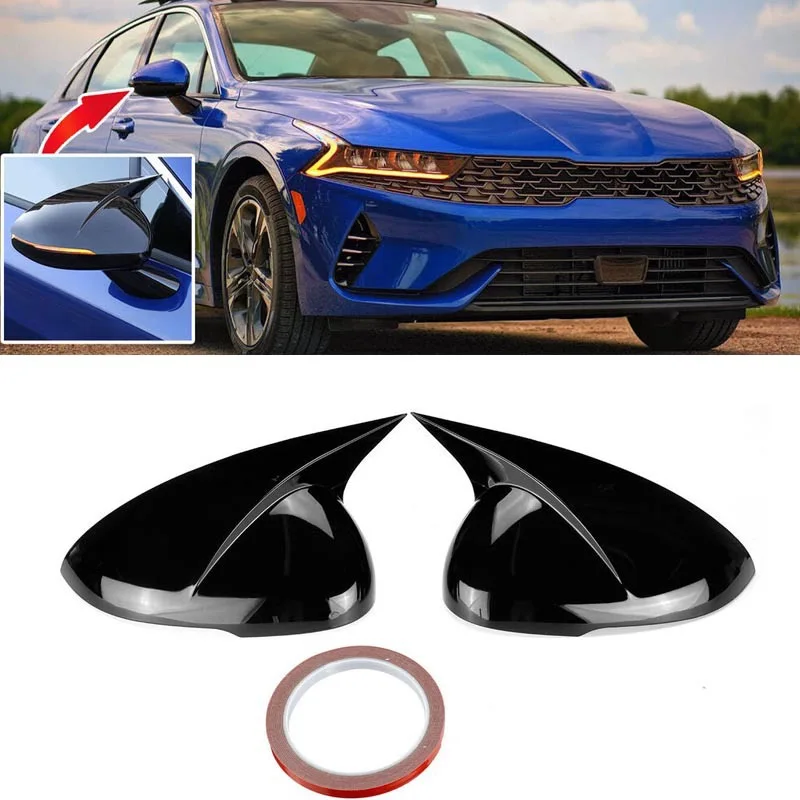 

Rearview Side Mirror Trim Cover Fit For Kia K5 3 GT 2020 2021 2022 2024 Shell Sticker Car Styling Accessories Auto Part