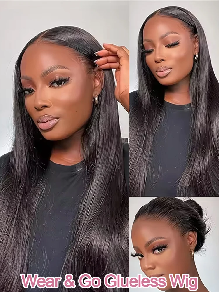 30 40 بوصة 7x5 شعر مستعار بدون صمغ شعر بشري جاهز للذهاب قبل قطع الدانتيل ارتداء الذهاب غلويليس مستقيم الدانتيل الجبهة خصلات الشعر المستعار الإنسان للنساء