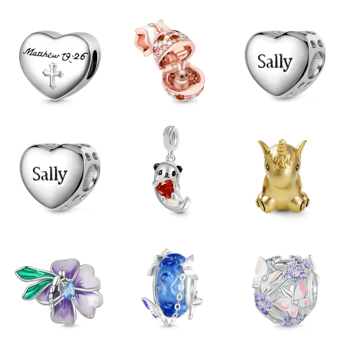 

Beads, White Copper S925 LOVE Series Bows, Hearts of Gratitude, Fashion Temperament, Female Beads and Scattered Beads