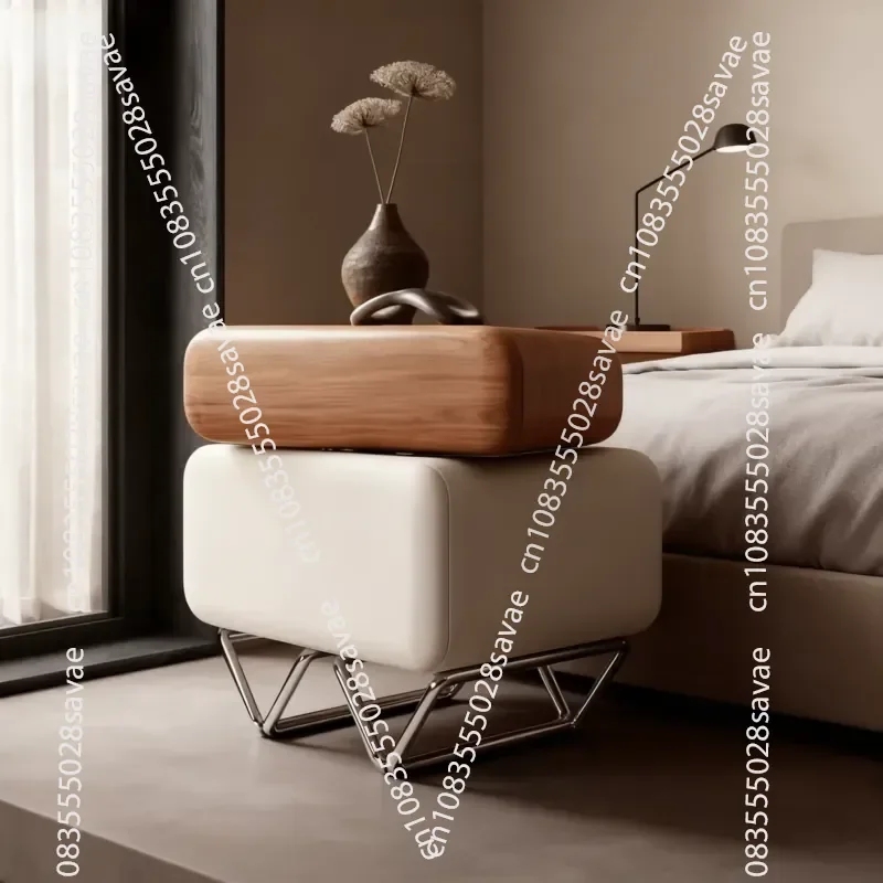 

Nordic Style Bedroom Furniture Storage Bedside Table Easy To Clean Wooden Bedside Table