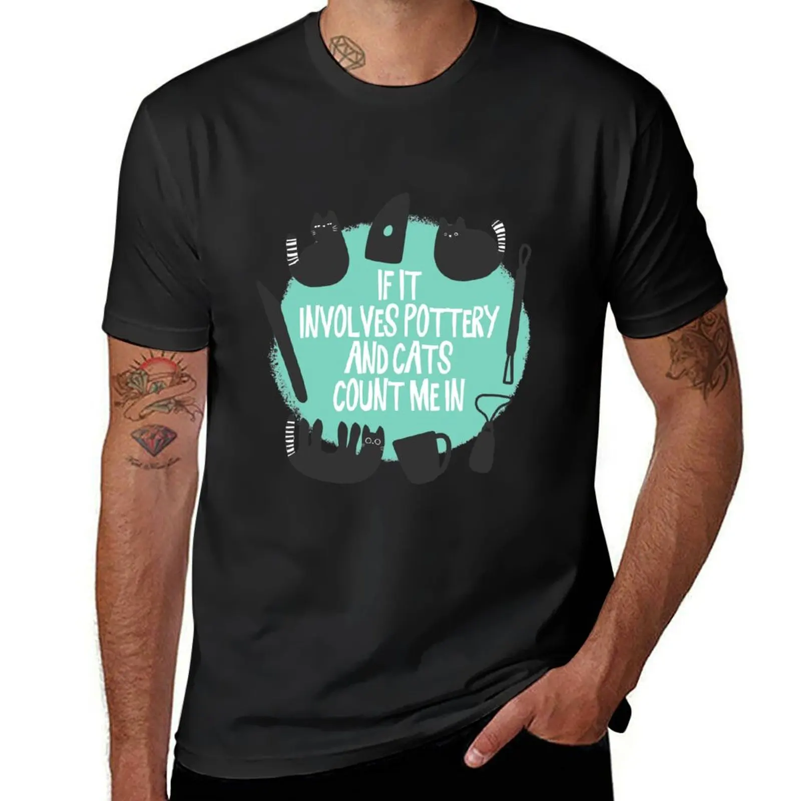 Pottery and Cats T-Shirt sports fans graphics customs oversized tshirts for men