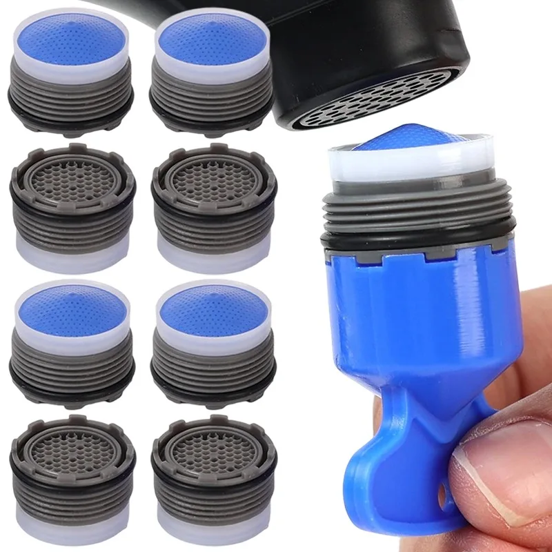 Faucet Aerator Replacement Kit Water Saving Tap Filter Mesh Insert with Wrench Kitchen Bathroom Sink Pressure Booster AntiSplash