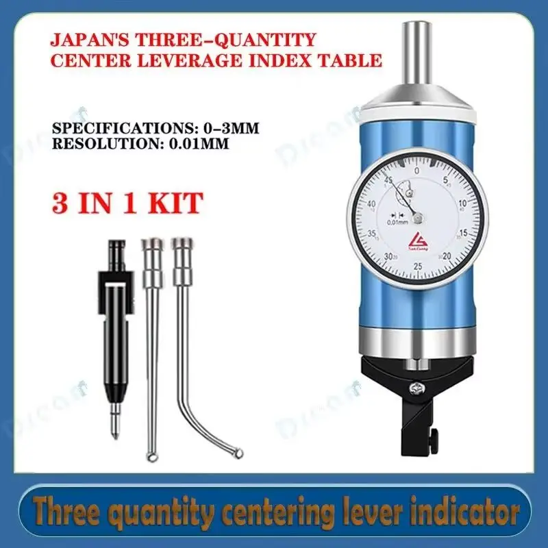 New Three Quantity Centering Lever Indicator CNC Machining Machine Pointer Workbench Centering Dial Indicator Accuracy 0-3MM