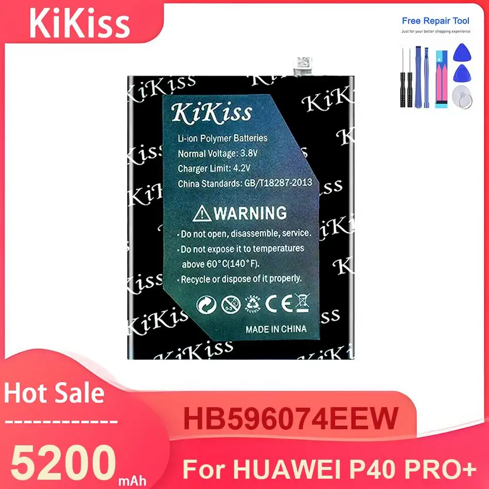 

Аккумулятор для мобильного телефона KiKiss для HUAWEI P40 PRO+, HB596074EEW, 5200 мАч