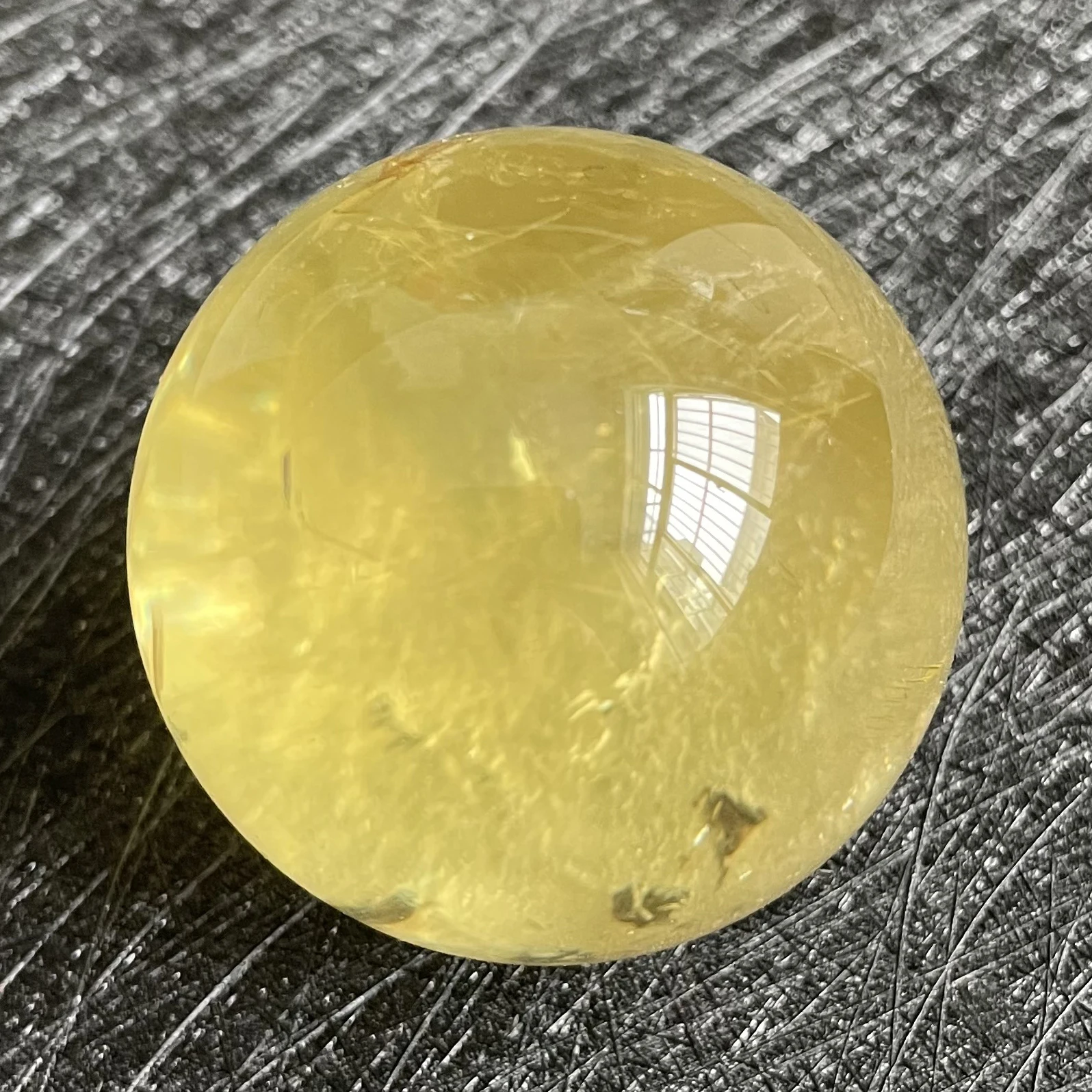 110g Natural Stone Citrine Crystal Ball Rainbow Quartz Sphere Polished Rock Reiki Healing L46