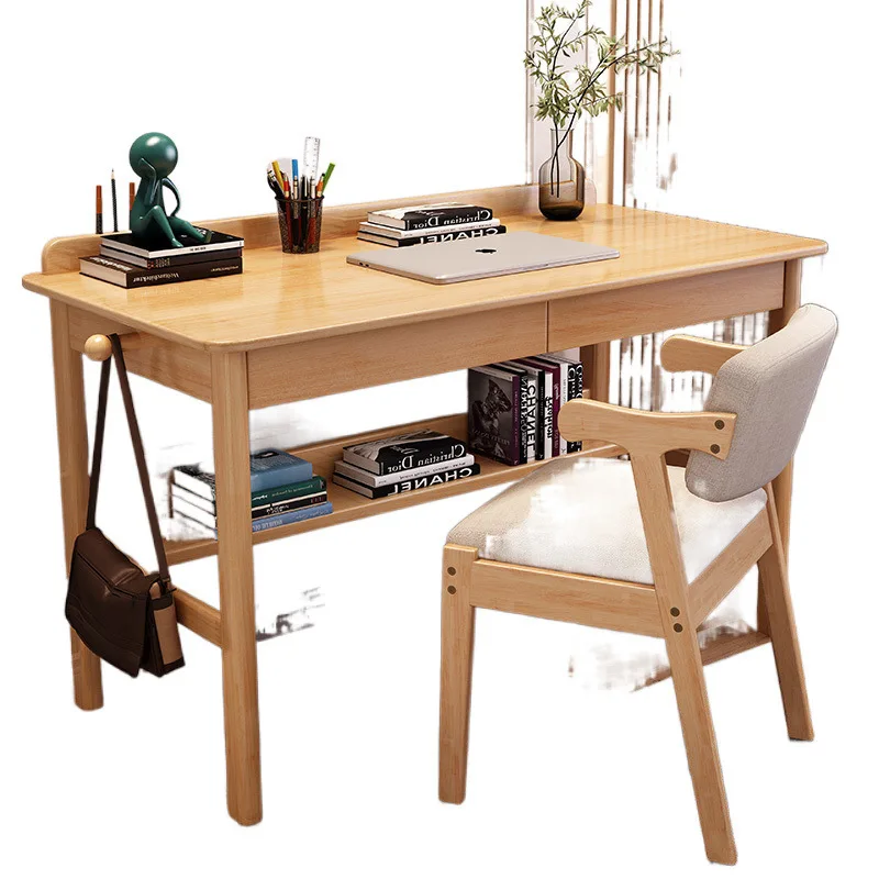 

Solid wood desk computer desktop table 80cm small apartment simple home writing desk primary and secondary school