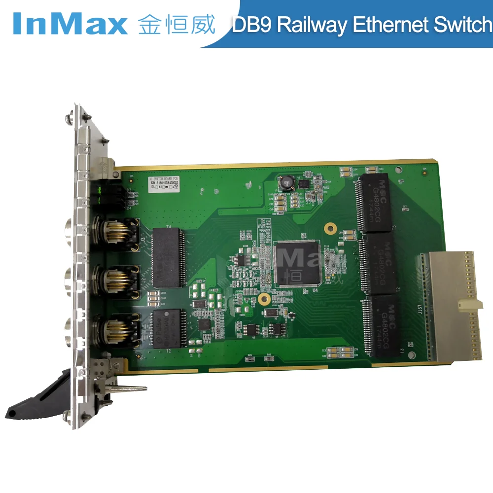 Customized Gigabit 8 Port 10/100/1000M CPCI M12 Managed  Railway  Ethernet Switch