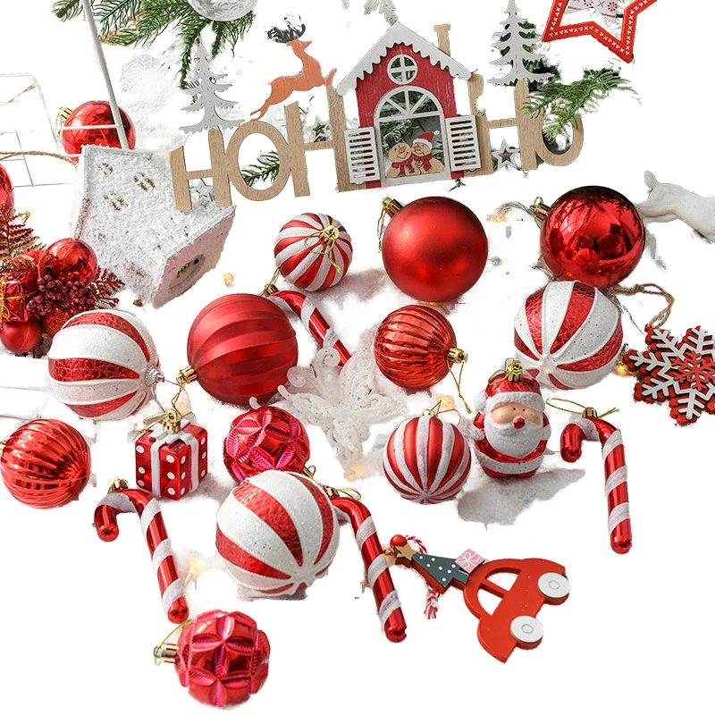 

Luxury Handmade Glass Christmas Tree Decoration Hanging Ornaments Home Christmas Ball Set DIY Creative Accessory Pack Christmas