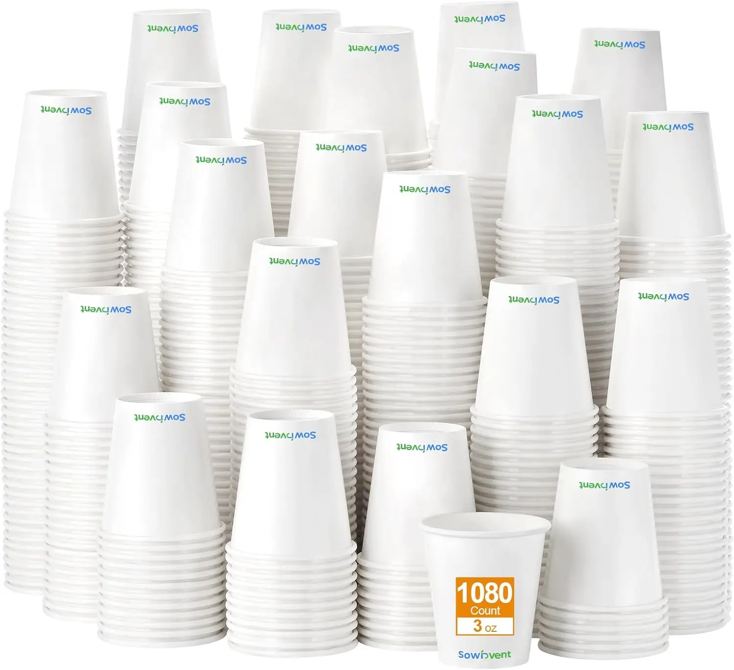 

3 oz 1008 Count Small Disposable Paper Cups, Mini Sample White Espresso Cups, Multipurpose for Bathroom, Mouthwash, Even