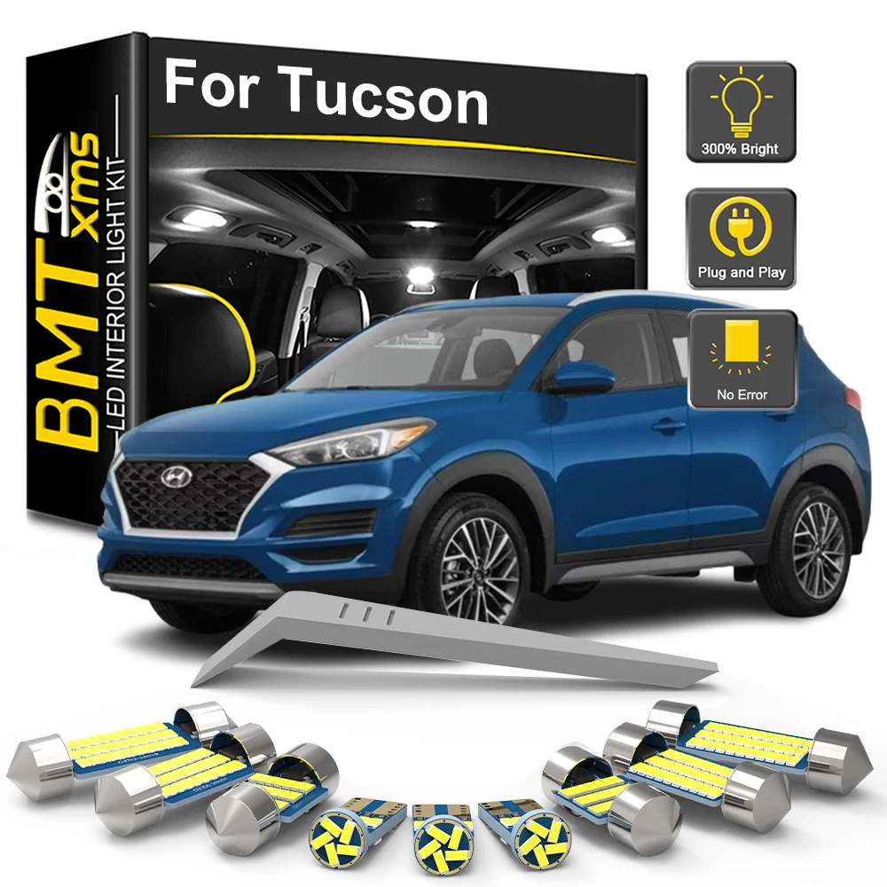 

BMTxms 3/7/11 шт. Canbus светодиодный комплект внутренних ламп для Hyundai Tucson NX4 2021 2022 2023 2024 автомобильные аксессуары для внутренних ламп