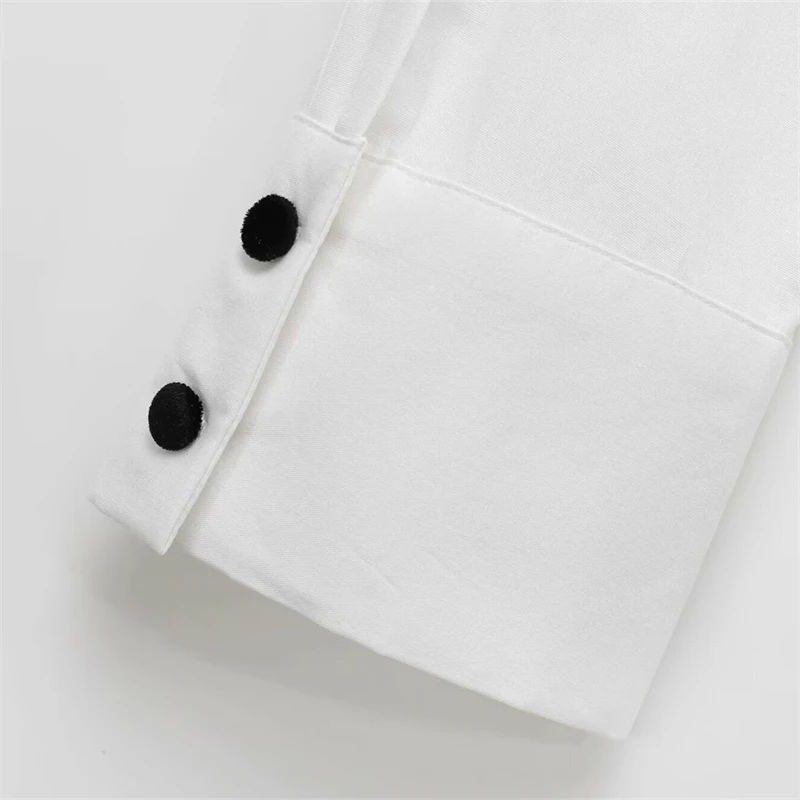 KEYANKETIAN 2025 Spring New Women's Bow Decoration Polka Dots Print Long Sleeve Shirt Preppy Style Single Breasted Blouse Top