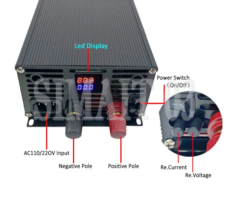 1500W Adjustable Switching Power Supply 0-80V 0-30A | Digital Display Voltage Current Regulated SMPS