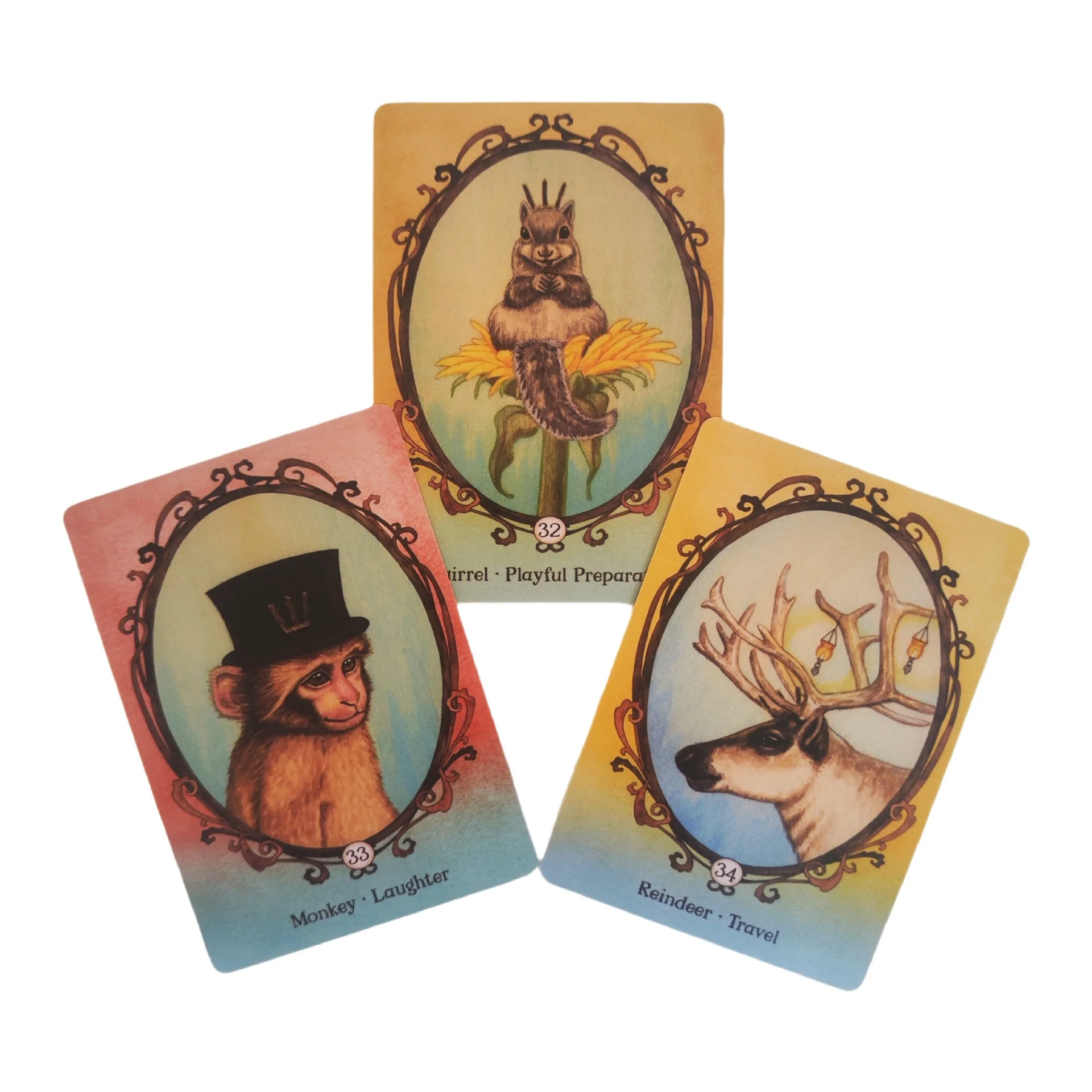 Wing Hoof and Paw Oracle Cards A 44 Deck English Version Divination Edition Animal Companion Tarot Cards Party Board Games