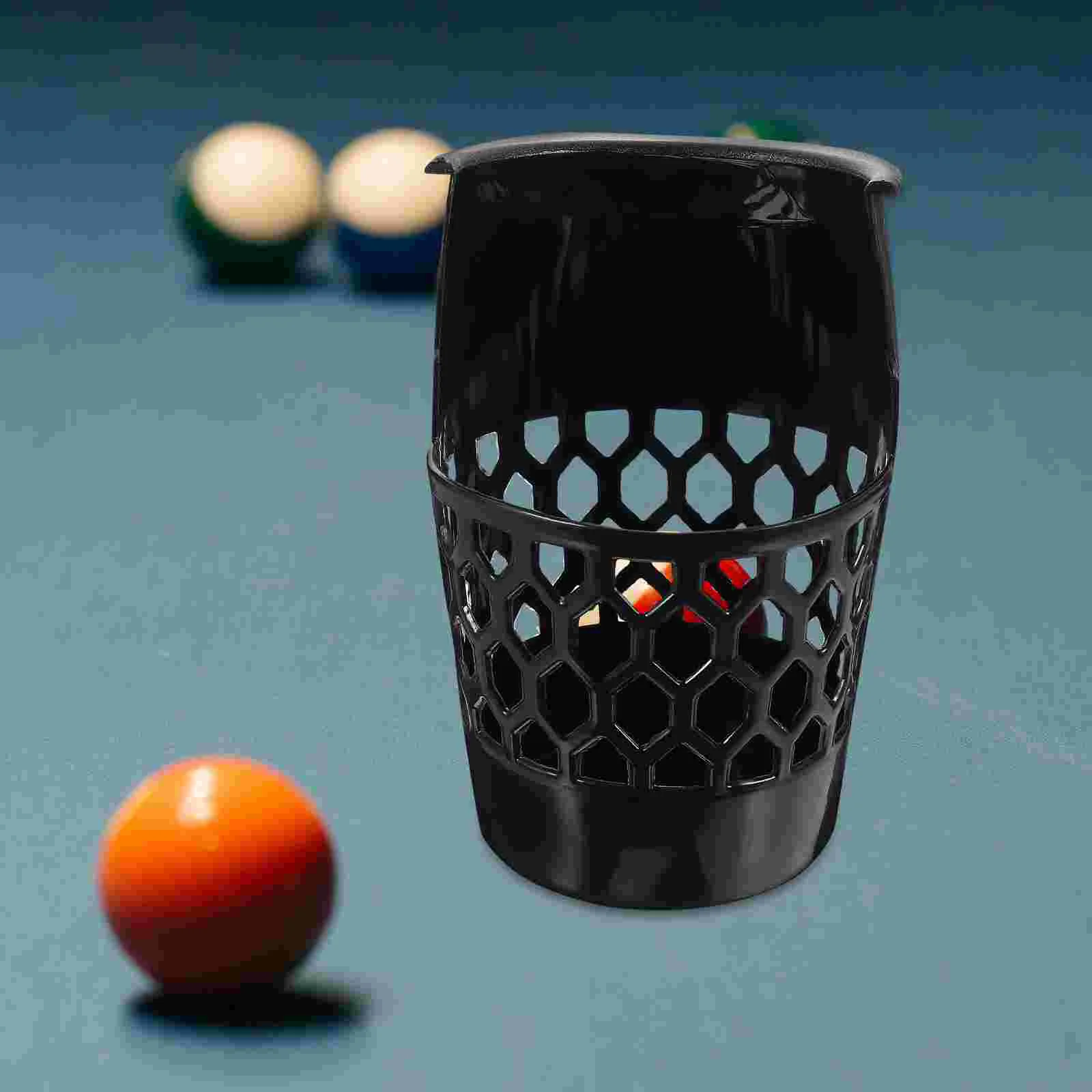 

Billiards Basket Fine Workmanship Plastic Accessory Net Storage Holder Pocket Black Gift
