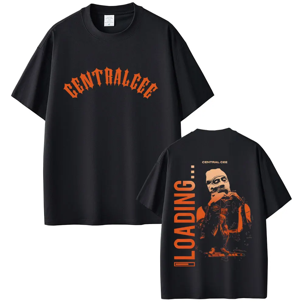 

Rapper Central Cee Face Graphic T-shirt Summer Men Women Hip Hop Fashion Pop Music T Shirts Men's Casual Cotton Vintage T-shirts