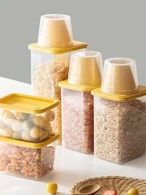 

LeBo LeBo Five-Piece Set Home Frie Door Sealing Moisture-Proof Rice Storage Bug-Proof ains Storage Box Storage Jar