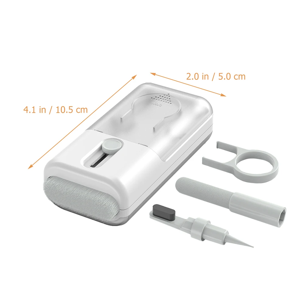 

Multifunctional Headphone Cleaning Tools Kit Durable Reusable Brush Earphones Microphones Computers Keycap Puller White