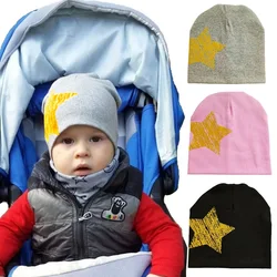 Spring Autumn Gold Star Baby Hat for Boys Girls Toddler Beanies Cap Sleep Infant Hats Warm Kids Hat Baby Clothes Accessories