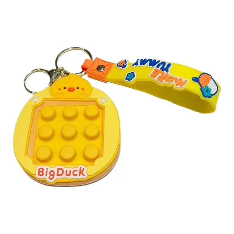 

Pinch Key Ring Duck Bubble Toys Soft Keychains Pinch Toy Stress Relief Keyring Charm Keychains Pendant For Bag Backpack Key