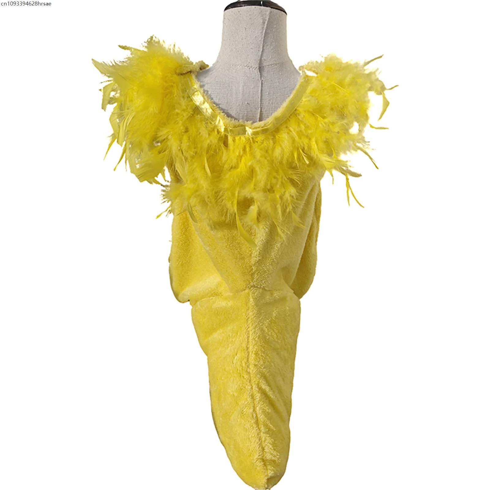 สีขาวสีเหลือง Goose Dance เครื่องแต่งกายเด็กเป็ดคอสเพลย์ชุดโรงเรียนเด็กวันสัตว์คอสเพลย์ฮาโลวีน