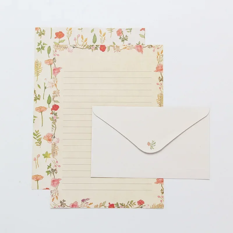 9pcs Cute Envelopes Set Kawaii Letter Pads DIY Postcard Wedding Invitation Card Paper Cover Korean Stationery Office Supplies