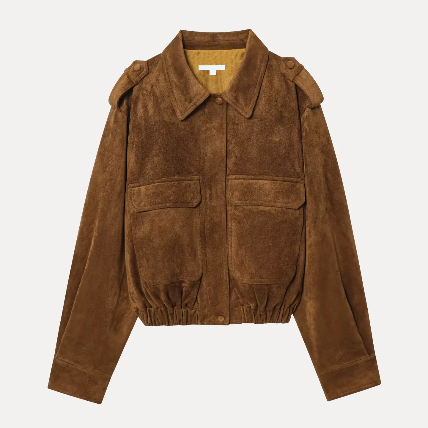 Retro Suede Workwear Jaet Women's Sle Casual Stand Fit Outerwear Autumn 2025 New Collection Z Brand