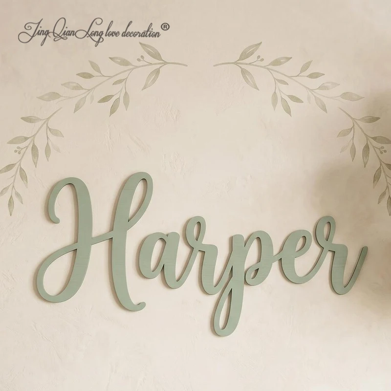Baby Nursery Name Letters - Papan Nama Kayu Custom, Papan Nama
