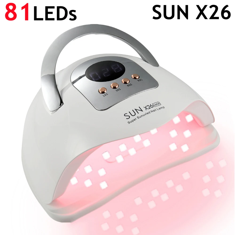 81Leds Nail Droger Machine Sun X26max Nagellamp Voor Nagels Gel Polish Uitharding Manicure Lamp Lcd Display Nail Light Tool