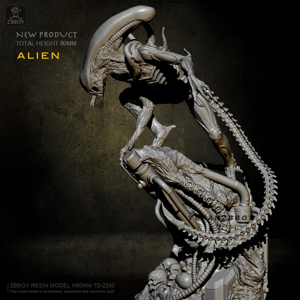 80MM Resin model kits Alien self-assembled TD-2330