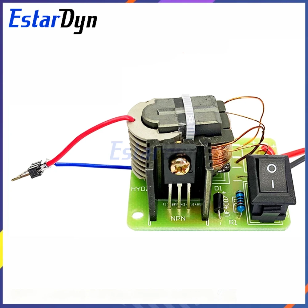 15KV مولد الجهد العالي قوس الإشعال وحدة لتقوم بها بنفسك عدة مع محول U-Core 18650 بطارية دفعة خطوة حتى 3.7 فولت إلى 15KV