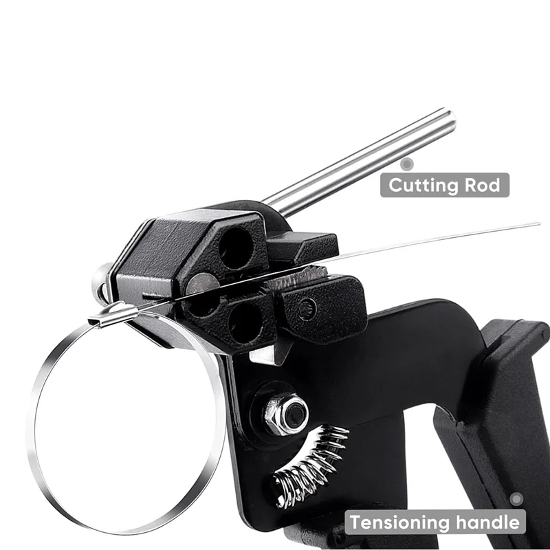 1Set Stainless Steel Cable Tie Plier Bundle Tool For Fastening And Cutting Metal Cable Ties, With 150Pcs 11.8In Cable Ties