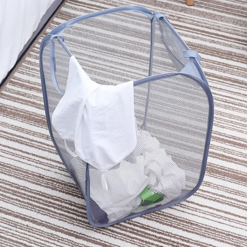 Laundry Bag Pop Up Mesh Washing Foldable Laundry Basket Bag Hamper Storage Dirty Clothes Hamper Clothing Ocean Ball Storage