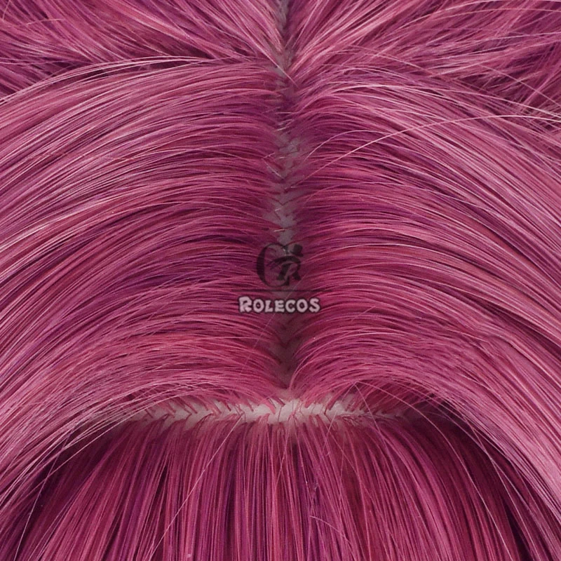 ROLECOS Synthetisch haar Spel Honkai: Star Rail Kafka Cosplay Haar Kafka Rollenspel Halloween 43 cm Lange Wijnrode Pruik Synthetisch haar
