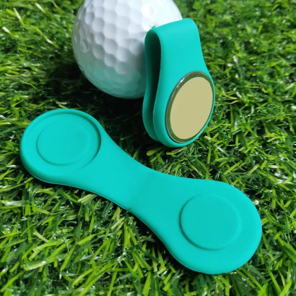 2Pcs Golf Hat Clip Removable Magnetic Adsorption Golf Marker Waterproof Silicone Magnetic Ball Mark Hat Clip Golf Sport