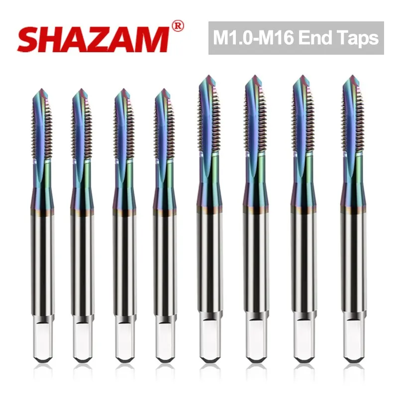 SHAZAM Copper Aluminum  Tip Tap M1-M16 High-Speed Steel Japan Standard Colorful Coating Tip Taping For CNC Tapping Machine Tools