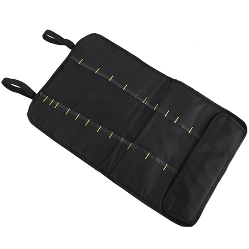 多機能防水オックスフォードクロス折りたたみロールバッグ、ポータブル収納ツールバッグ、シェフナイフバッグ、22スロット、1個