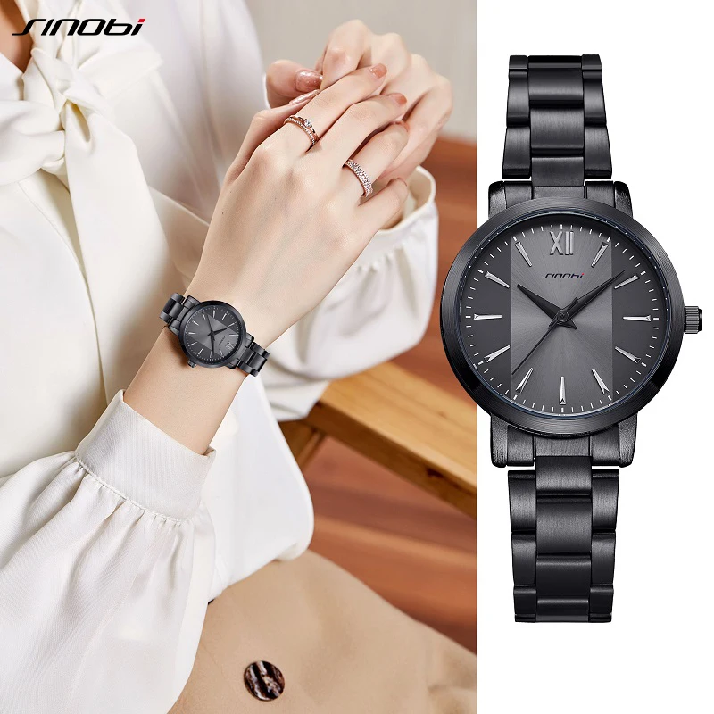 Sinobi Fashion Women\'s Watches Original Design Elegant Woman Quartz Wristwatches Best Gifts Clock for Wife Relogio Feminino