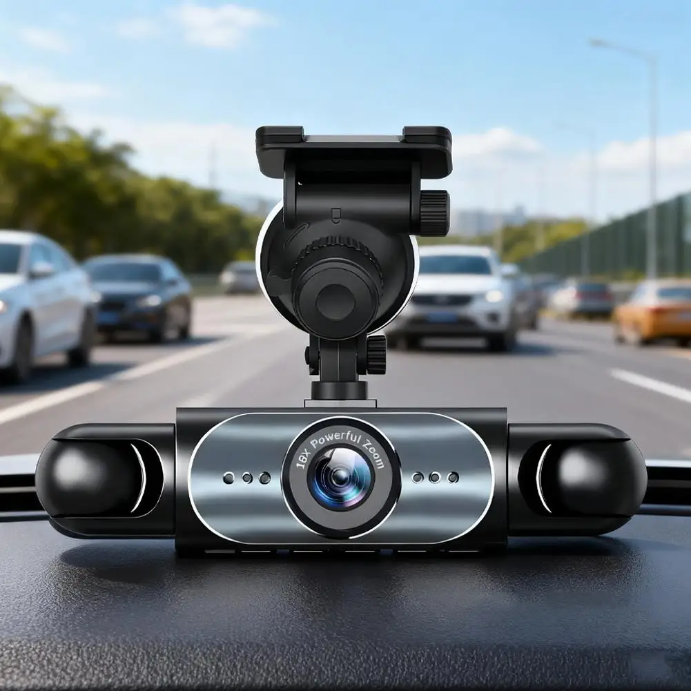4 Channel 360° View Dash Cam 1080P 64GB Driving Recorder with Loop Recording 24H Parking Mode Full View Car Dashcam System
